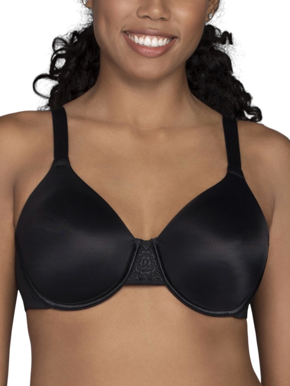 NWT Vanity Fair Beauty Back Full Figure Underwire Minimizer Bra 76080 Black